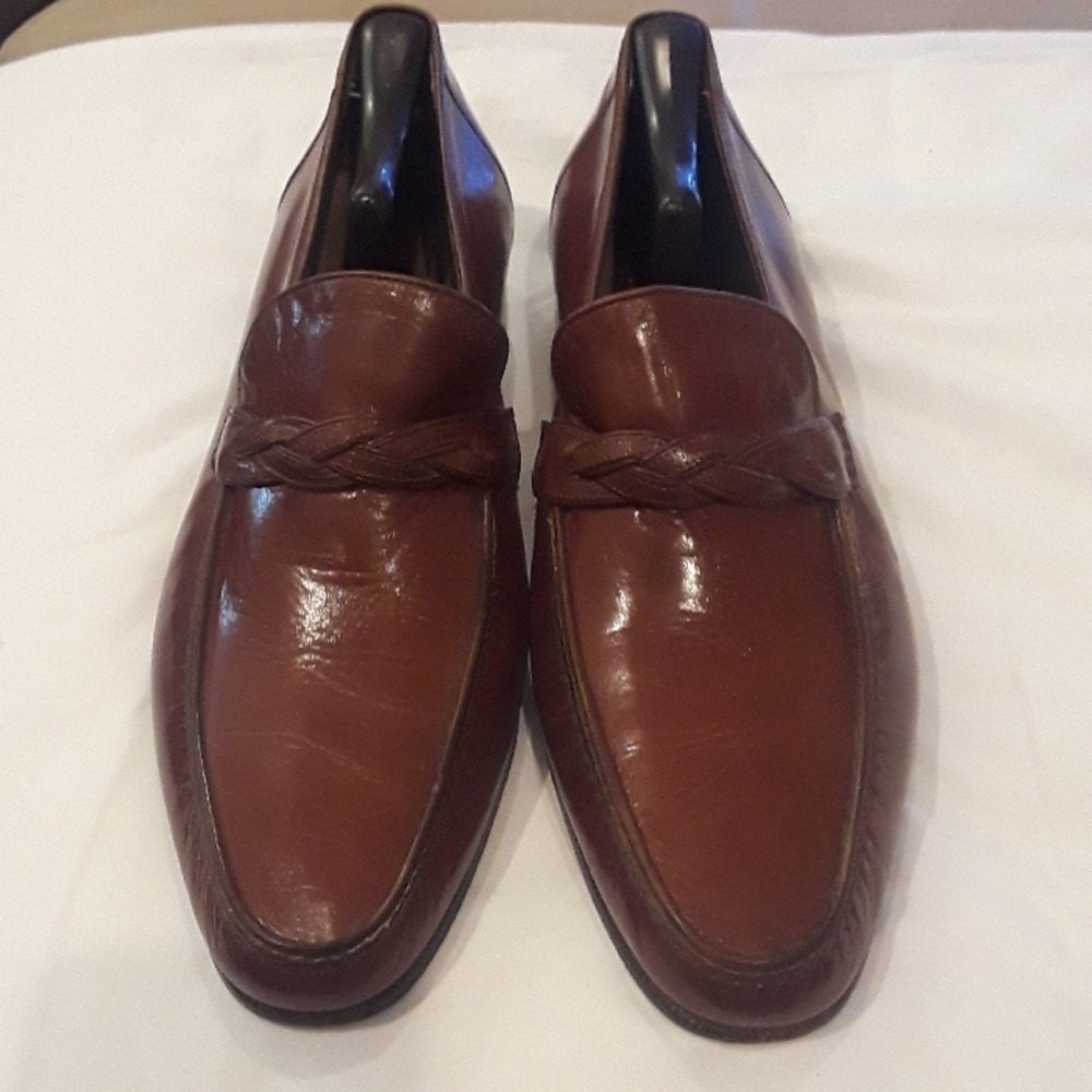 Bally men brown leather shoes, size 11